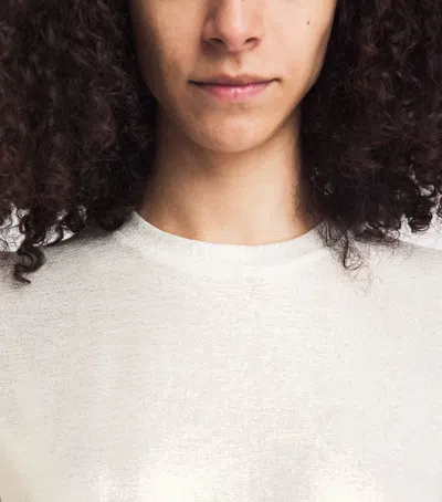 Maje Lamé T-shirt In Neutral