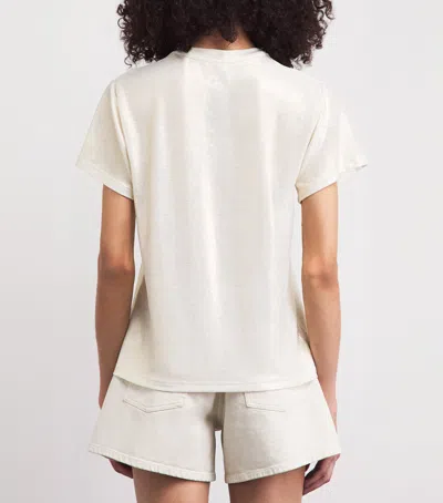 Maje Lamé T-shirt In Neutral