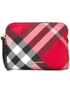 BURBERRY house check clutch,POLYESTER100%