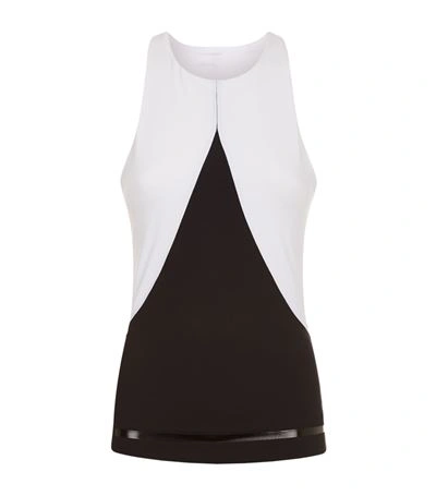 Adidas By Stella Mccartney Ribbed Training Tank In White Black