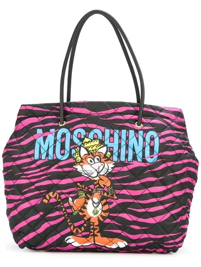 Moschino Jewelled Tiger Print Tote