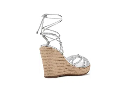 Schutz Adele Wedge In Silver