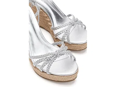 Schutz Adele Wedge In Silver