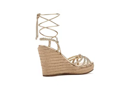 Schutz Adele Wedge In Gold