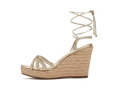Schutz Adele Wedge In Gold