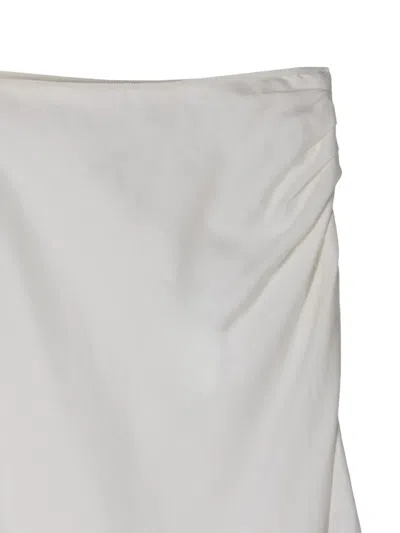 House Of Dagmar Draped Midi Skirt In White