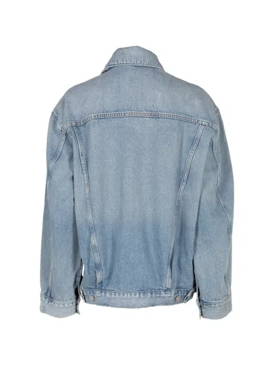 Agolde Long-sleeve Denim Jacket In Blue