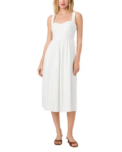 French Connection Cotton Sateen Fitted Bodice Midi Dress In Multi