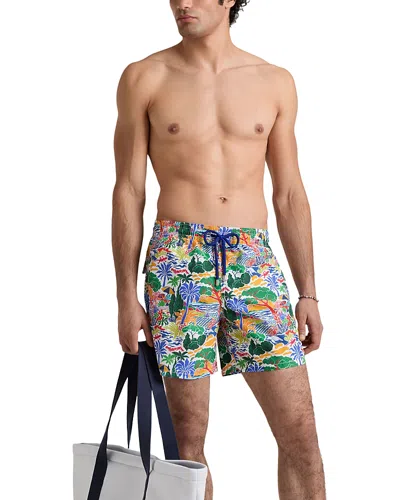 Vilebrequin Seaside Life Print Moorea Swim Shorts In Multi