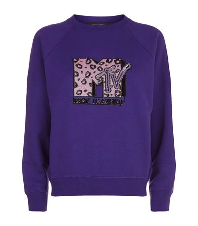 Shop Marc Jacobs Embellished Mtv Logo Sweatshirt