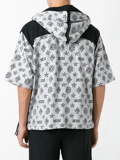 Shop Ktz Double Sleeves Hoodie - Grey