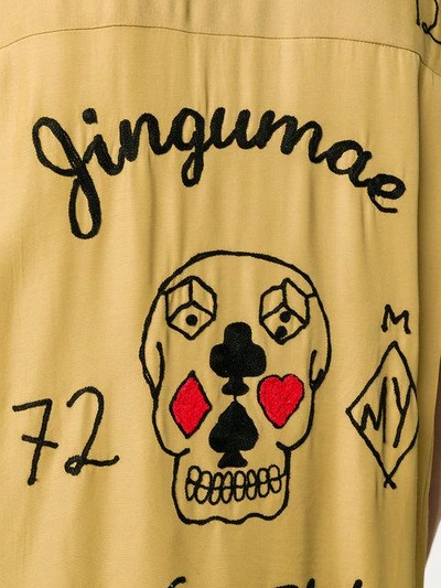 Shop Miharayasuhiro Embroidered Bowling Shirt In Yellow