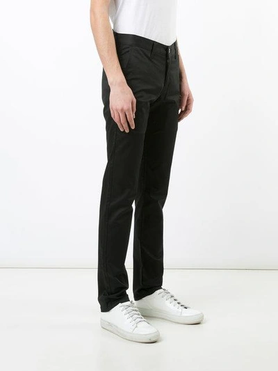 Shop Naked And Famous Skinny Trousers - Black