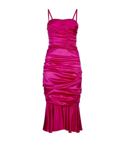 Shop Dolce & Gabbana Silk Ruched Dress