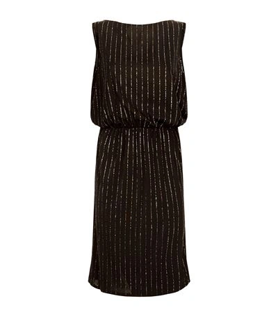 Shop Marc Jacobs Glitter Pinstripe Sleeveless Dress
