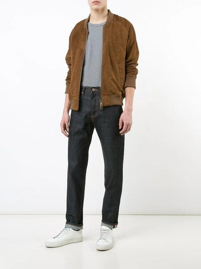 Naked And Famous Weird Guy Left Hand Twill Selvedge Jeans Indigo In Blue