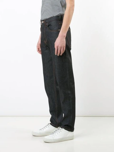 Shop Naked And Famous Tapered Jeans - Blue