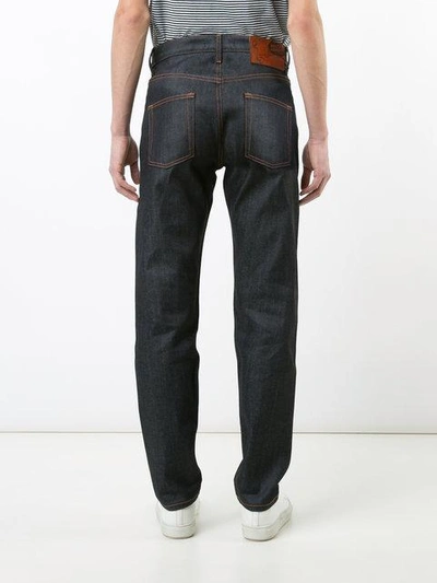 Shop Naked And Famous Tapered Jeans - Blue