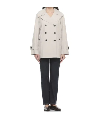Save The Duck Beige Sofi Double-breasted Trench Coat In White