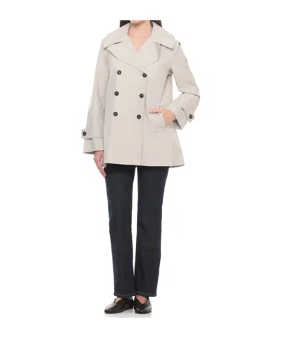 Save The Duck Beige Sofi Double-breasted Trench Coat In White