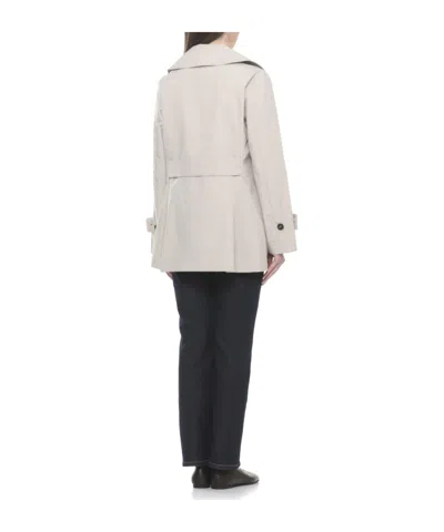 Save The Duck Beige Sofi Double-breasted Trench Coat In White