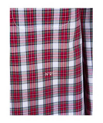 N°21 Check-pattern Button-down Shirt In Multi