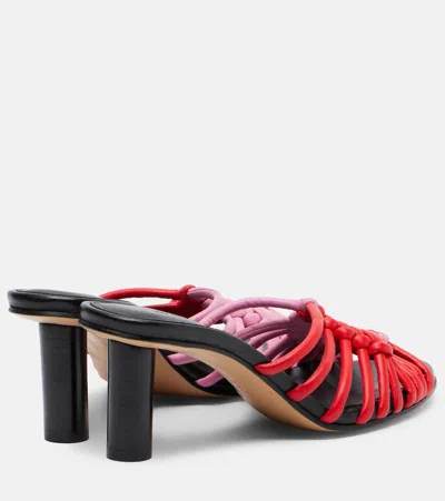 Jw Anderson Plot Woven Leather Sandals In Multi