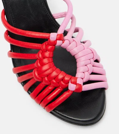 Jw Anderson Plot Woven Leather Sandals In Multi