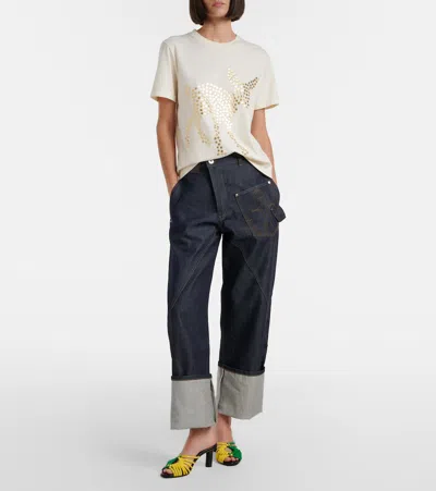 Jw Anderson Plot Woven Leather Mules In Multi