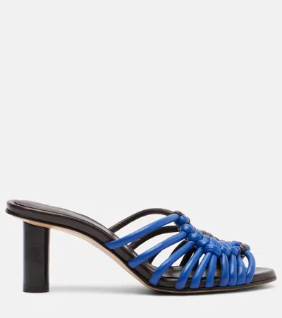 Jw Anderson Plot Woven Leather Sandals In Multi