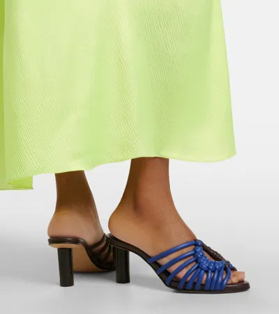 Jw Anderson Plot Woven Leather Sandals In Multi