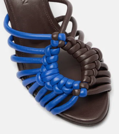 Jw Anderson Plot Woven Leather Sandals In Multi
