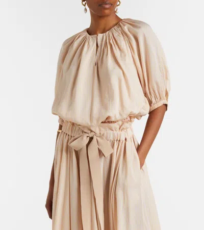 Patou Striped-pattern Top In Brown