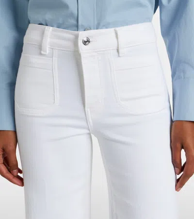 Frame High Rise Le Palazzo Crop Jean In Au Natural Clean Raw After In White