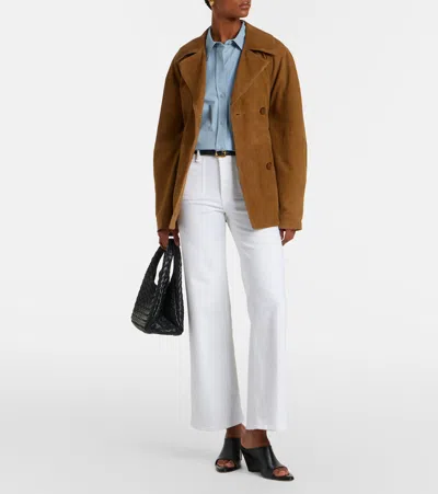 Frame High Rise Le Palazzo Crop Jean In Au Natural Clean Raw After In White