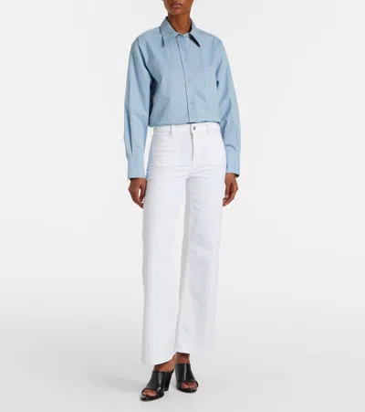 Frame High Rise Le Palazzo Crop Jean In Au Natural Clean Raw After In White