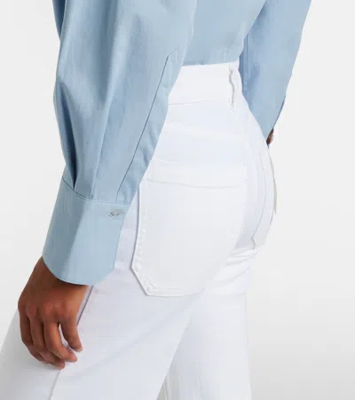 Frame High Rise Le Palazzo Crop Jean In Au Natural Clean Raw After In White