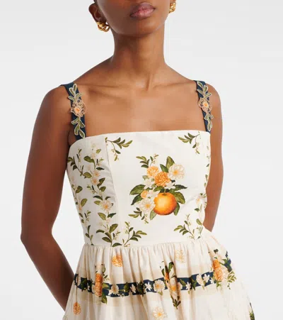 Agua By Agua Bendita Lima Valle Floral-print Tiered Mini Dress In Multi