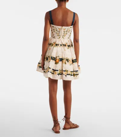 Agua By Agua Bendita Lima Valle Floral-print Tiered Mini Dress In Multi