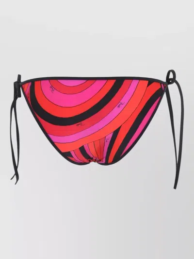 Pucci Low Rise Bikini Bottom Vibrant Pattern In Multi