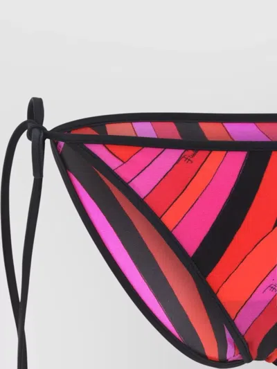 Pucci Low Rise Bikini Bottom Vibrant Pattern In Multi