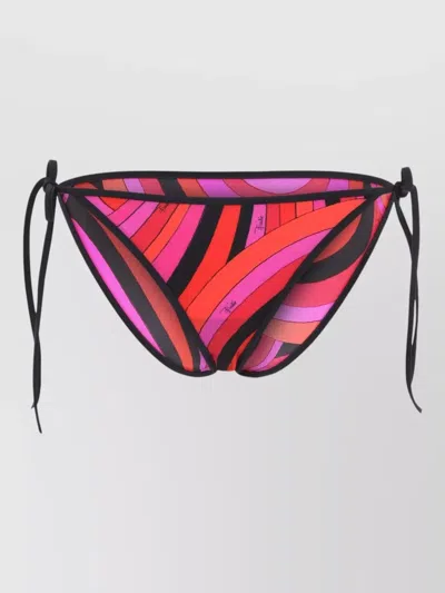Pucci Low Rise Bikini Bottom Vibrant Pattern In Multi