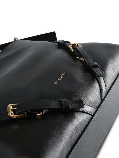Givenchy Voyou Medium Leather Shoulder Bag In Black