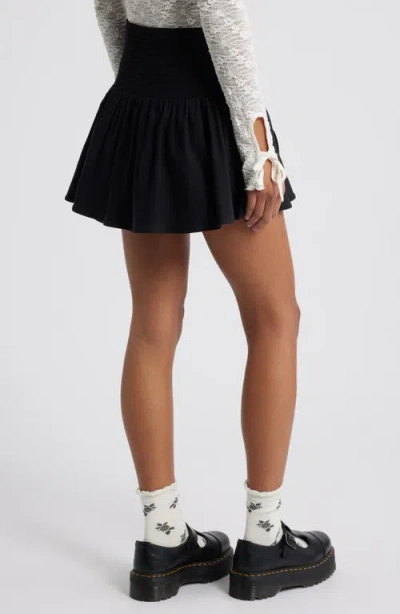 Bp. Cinched Bubble Miniskirt In Black