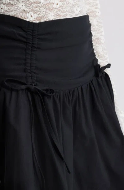 Bp. Cinched Bubble Miniskirt In Black