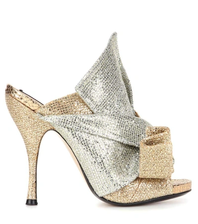 Shop N°21 Ronny 110 Glitter Sandals In Oro
