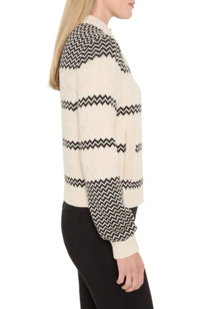 Nic + Zoe Zigzag Bomber Jacket In Multi