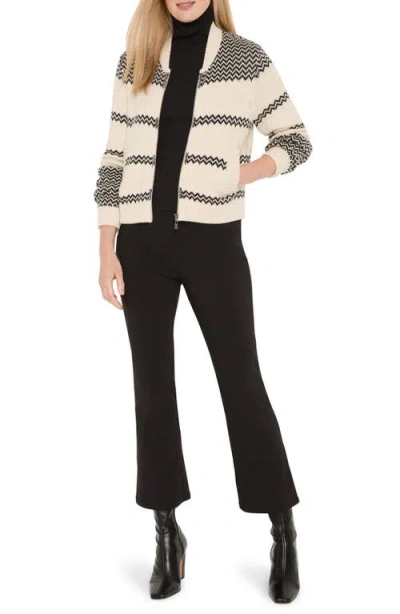 Nic + Zoe Zigzag Bomber Jacket In Multi
