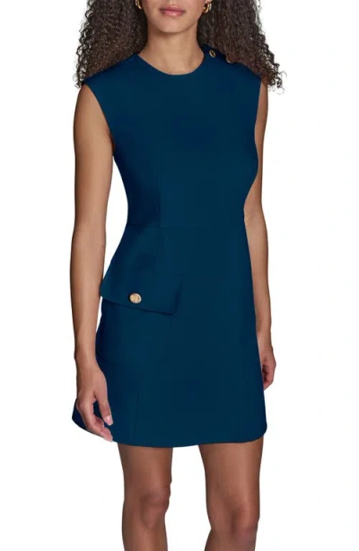 Bcbg Iconic Stretch Asymmetric Minidress In Blue