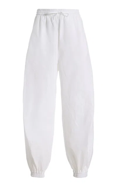 Rohe Crushed Cotton Volume Trousers Optic White In White